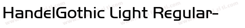 HandelGothic Light Regular字体转换